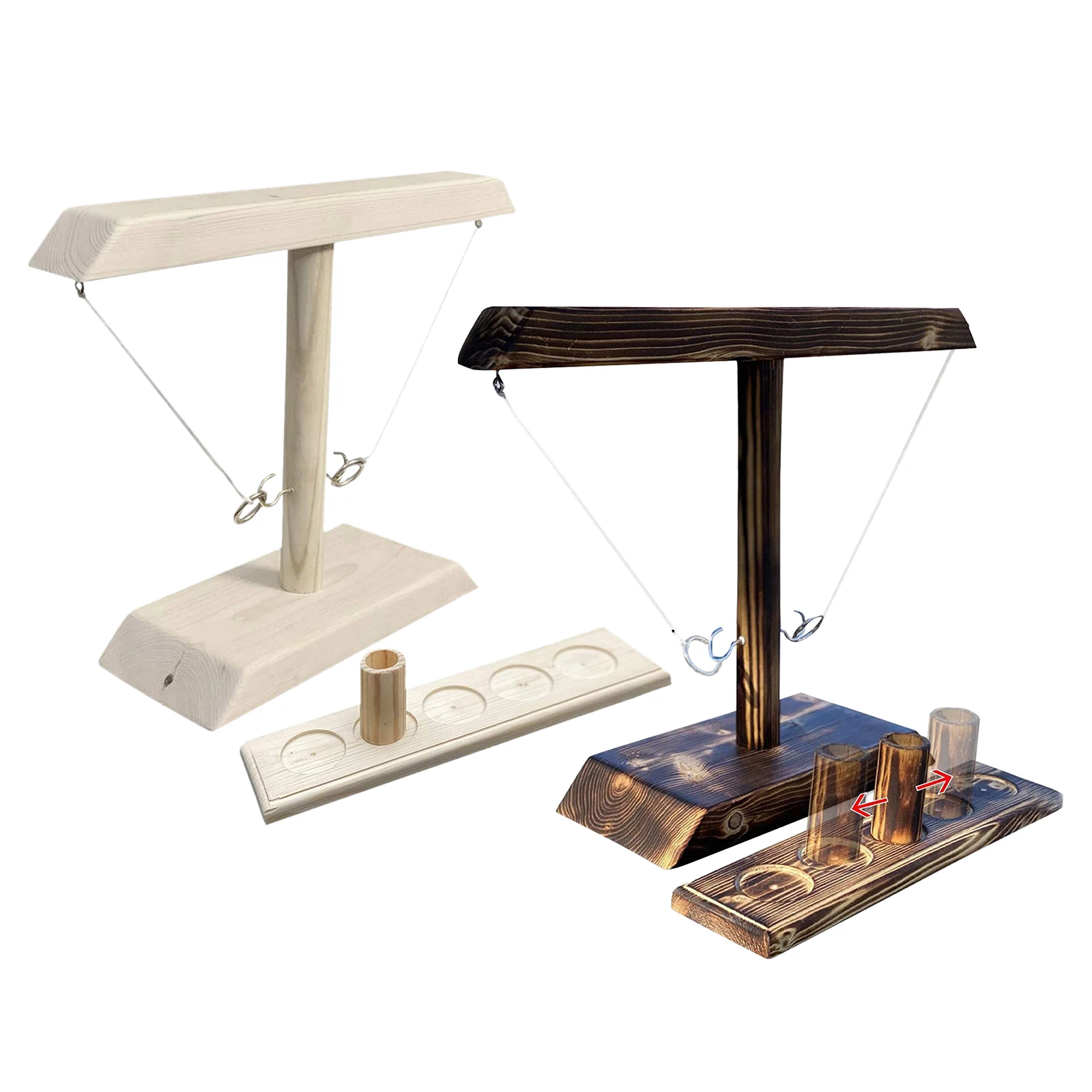 

New Party toys Leisure Industrial Style Bar Drink Shop Handmade Wooden Ring Toss Hooks Fast-paced Interactive Game For Bars Home