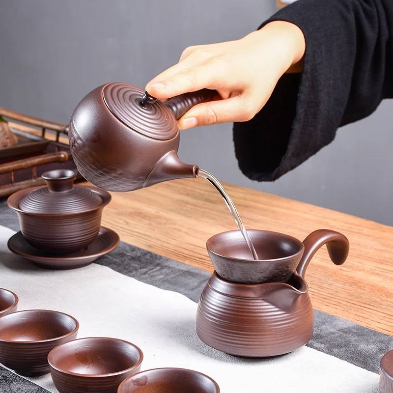 Фарфоровый китайский чайник винтажный простой Samovar Kung Fu кухонные аксессуары