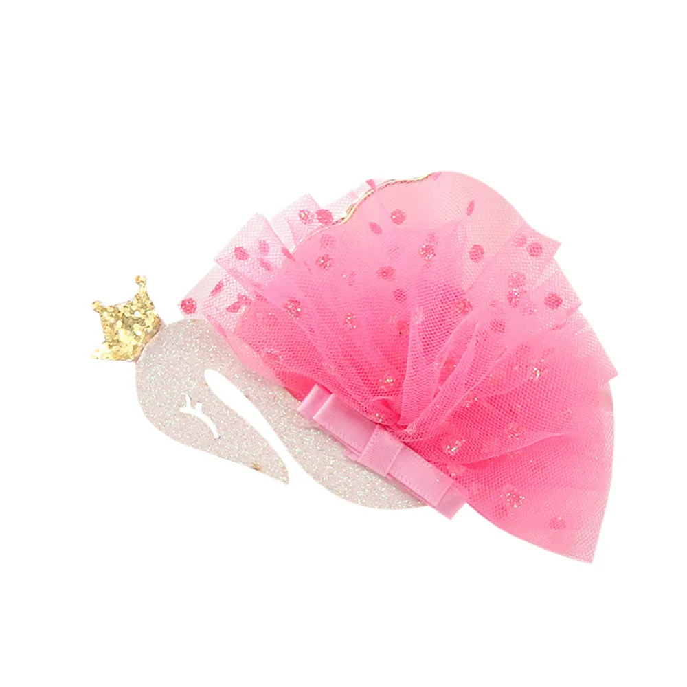 

Baby Grils accessories cute Hair Clips Girls Lace Swan Hair Buckle Hairpin Headdress baby accessories hair