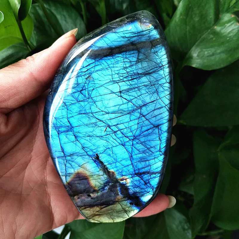 Натуральный фиолетовый Лабрадорит Хрустальный дисплей редкие фиолетовые feldspar