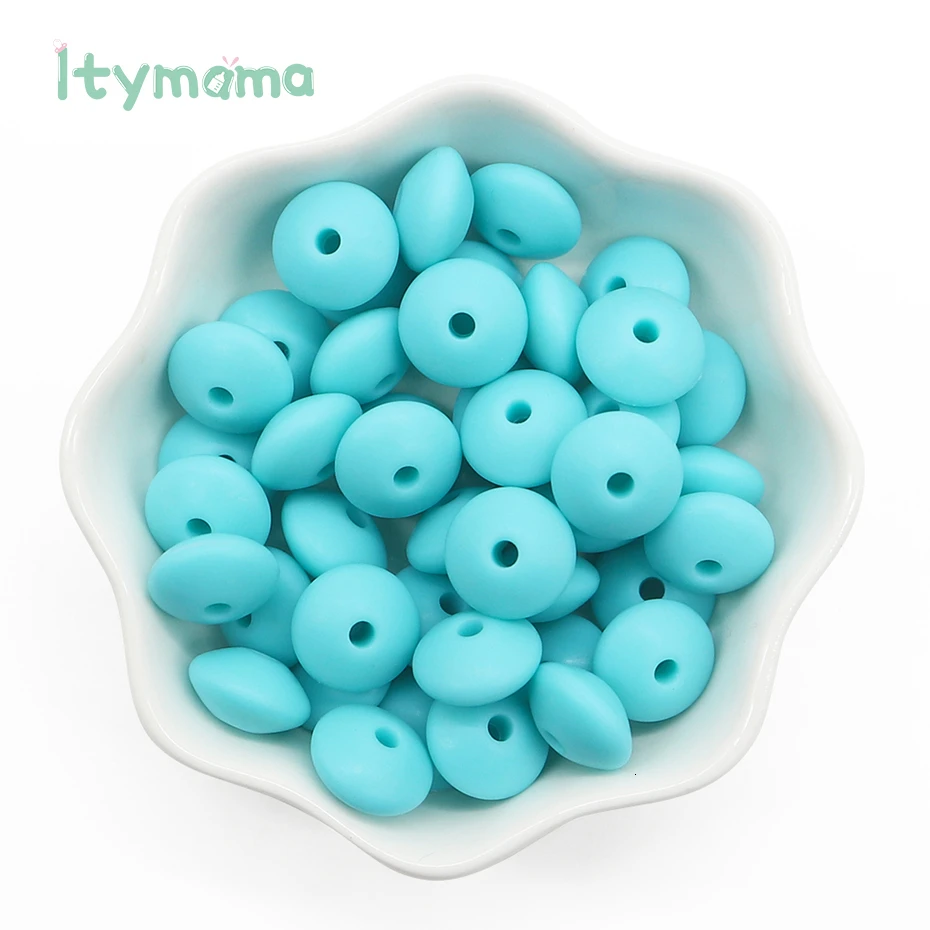 60pc BD020-19 Itymama, 60 шт., пищевые силиконовые счеты, бусины, жемчуг, силиконовые бусины, сделай сам, Прорезывание Зубов, уход за ребенком, ожерелье, соска, цепочка, детский Прорезыватель - Цвет: 60pc BD020-19