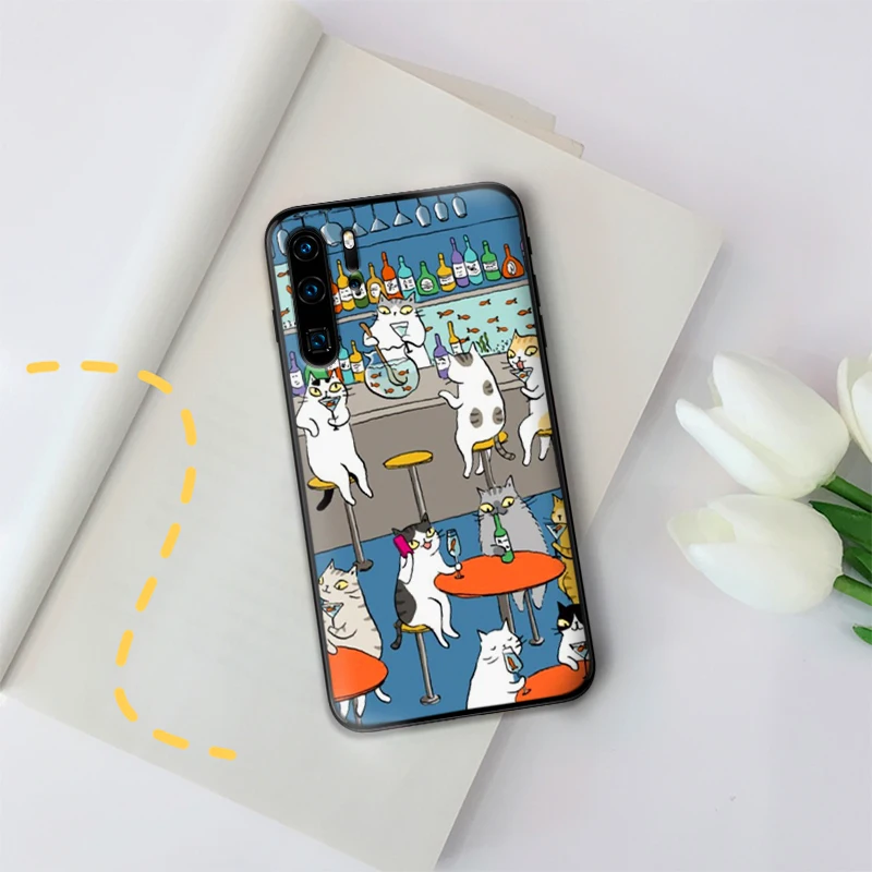 For huawei honor 8C NOTE 10 VIEW 20 7C 5.99IN 7X 8X 7A 9X Pro 8 9 lite Silicone Phone Case cat kawayi | Мобильные телефоны и