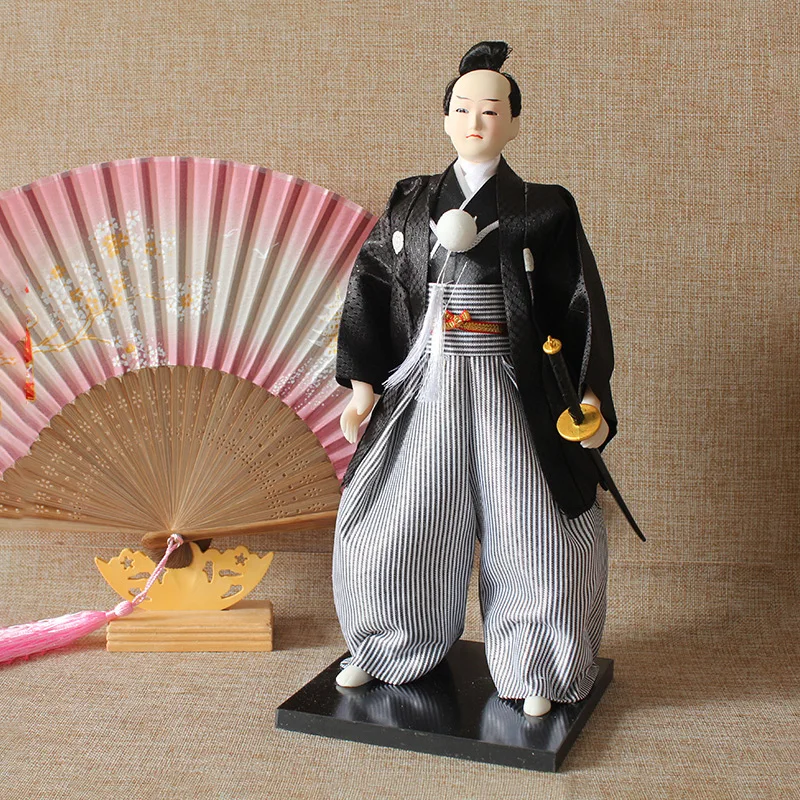 

Традиционная японская статуя ниндзя самурая 30 см, японские куклы, украшения для суши, ресторана, украшения для дома, подарки