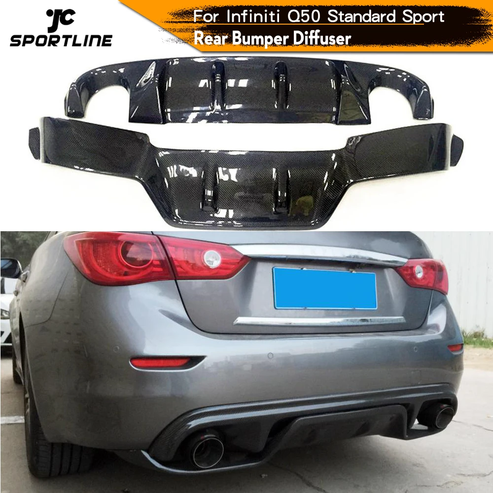 

Спойлер на задний бампер из углеродного волокна для Infiniti Q50 Q50S Sedan Standard Sport 2014 - 2017