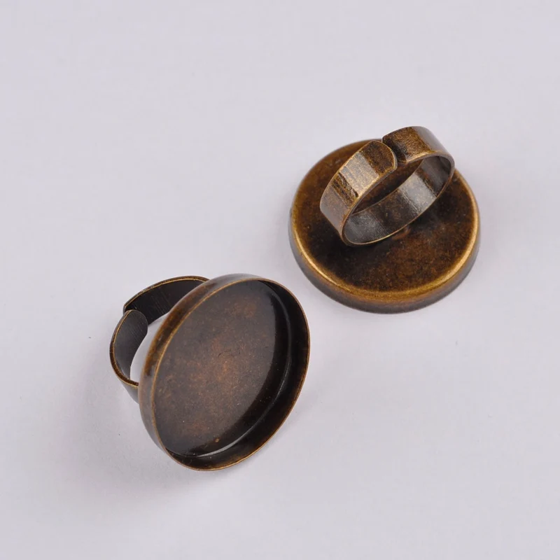 100 шт 25 мм пустое кольцо база кабошон настройки ободок фурнитура для изготовления