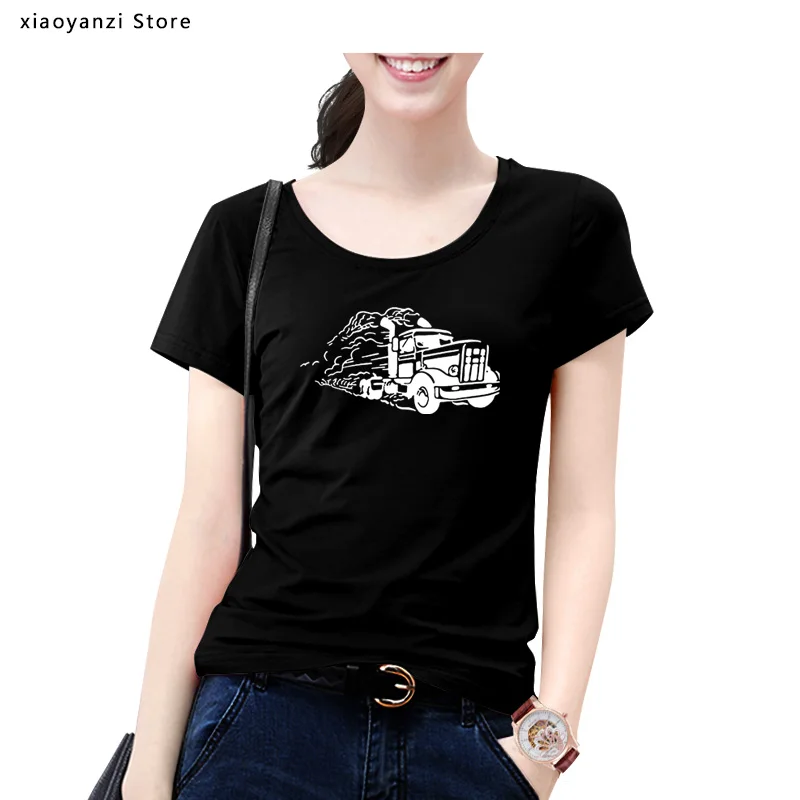 

Truck Print Tshirt New Fashion Women T-shirt Transformers Truck Print Hip Hop T Shirt Summer girls Tops Tees