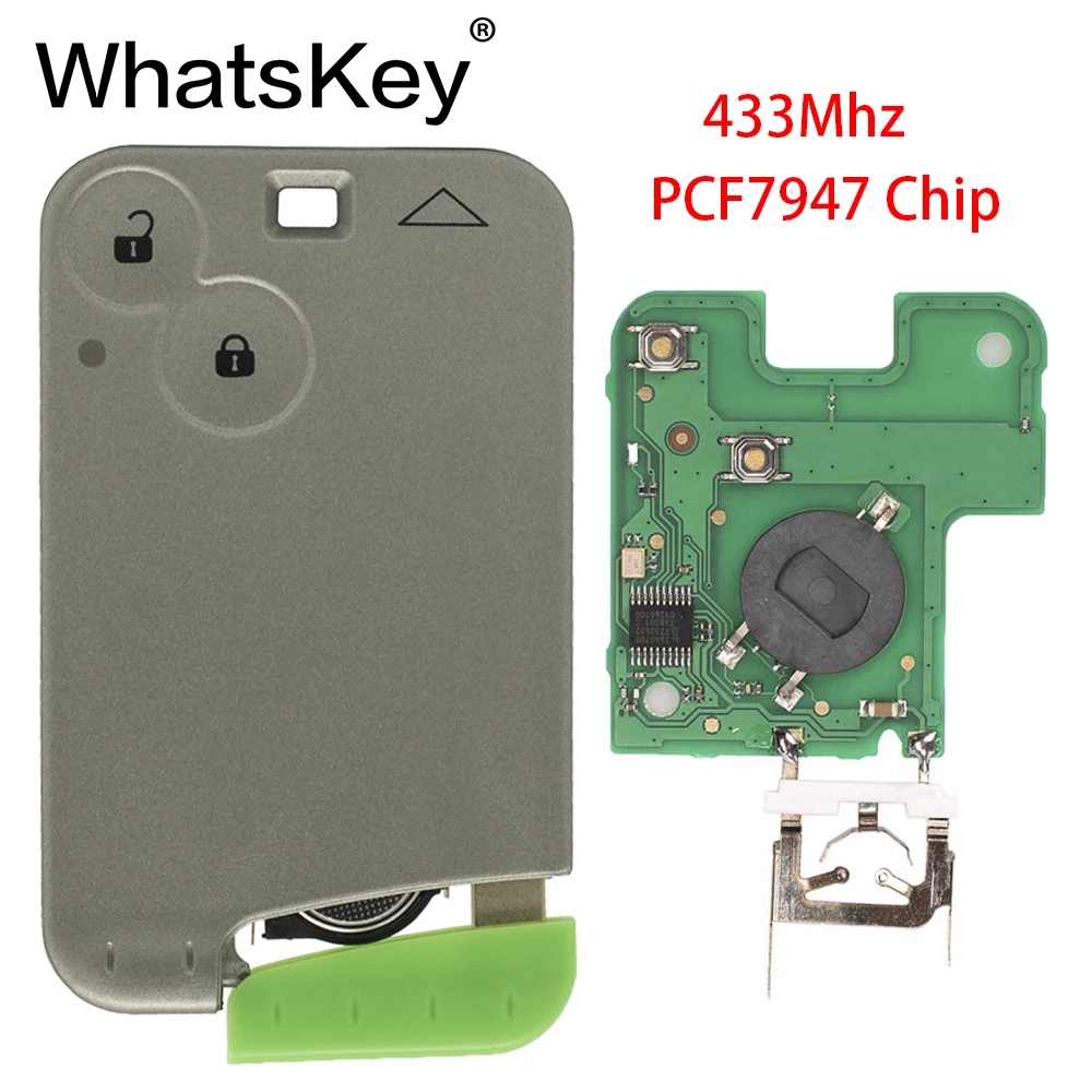 WhatsKey 433 МГц PCF7947 чип дистанционный ключ дистанционного управления для Renault Laguna Espace