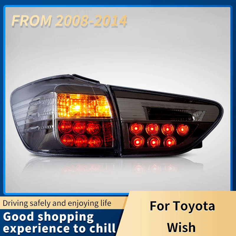 

Внешний автомобильный Стайлинг для Toyota Wish 2008-2014 светодиодный динамический сигнал задний фонарь DRL тормоз задний автомобильные аксессуары