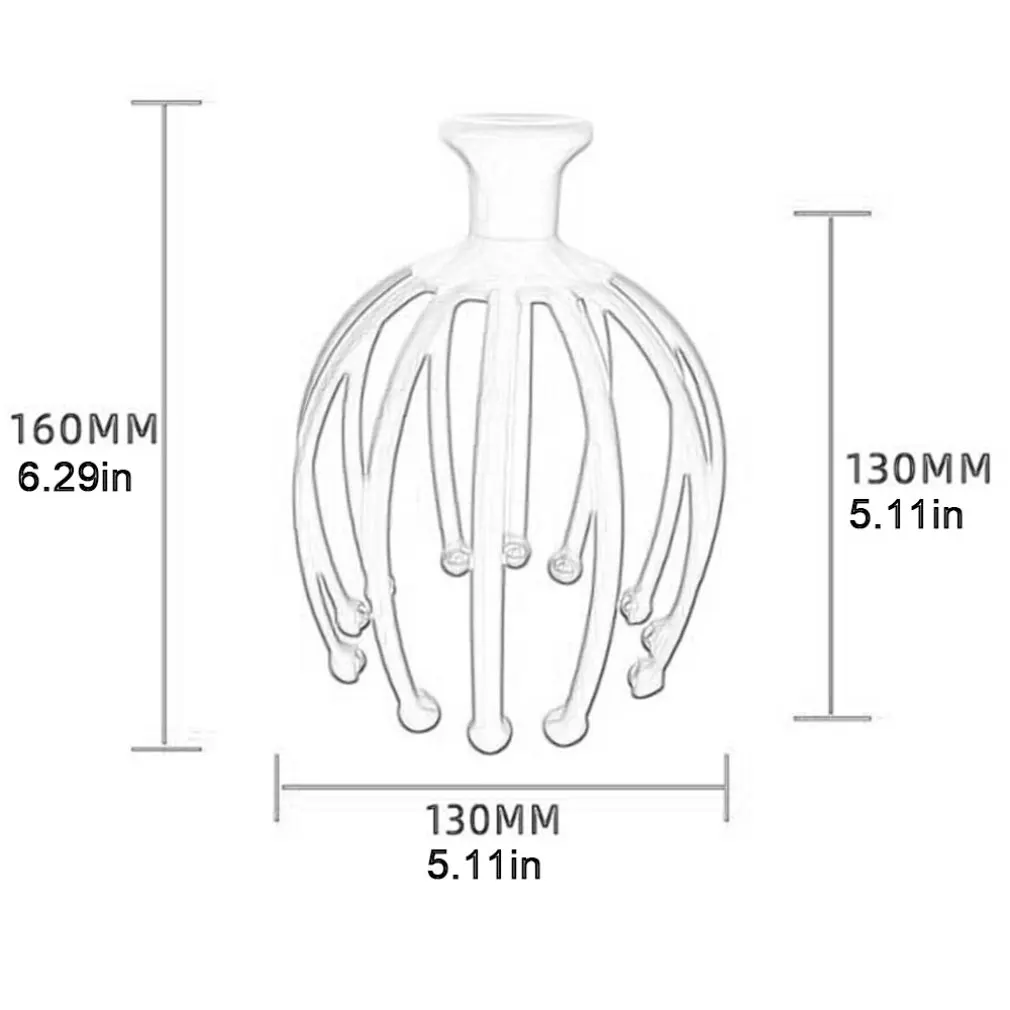

1 Pcs Pp Head Massager Steel Ball 12 Claw Scalp Massager Acupuncture Point Relaxing Head Massage Claw