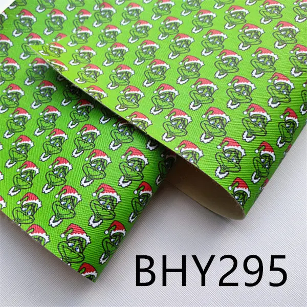 BHY295 A4 20*33 см мультфильм Рождественский персонаж Печать Синтетическая кожа ткань для DIY аксессуары BHY293 - Цвет: BHY295