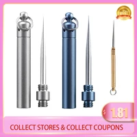 titanium outdoor edc portable multifunctional toothpick camping tool bottle fruit fork toothpick tube stronger than dental floss