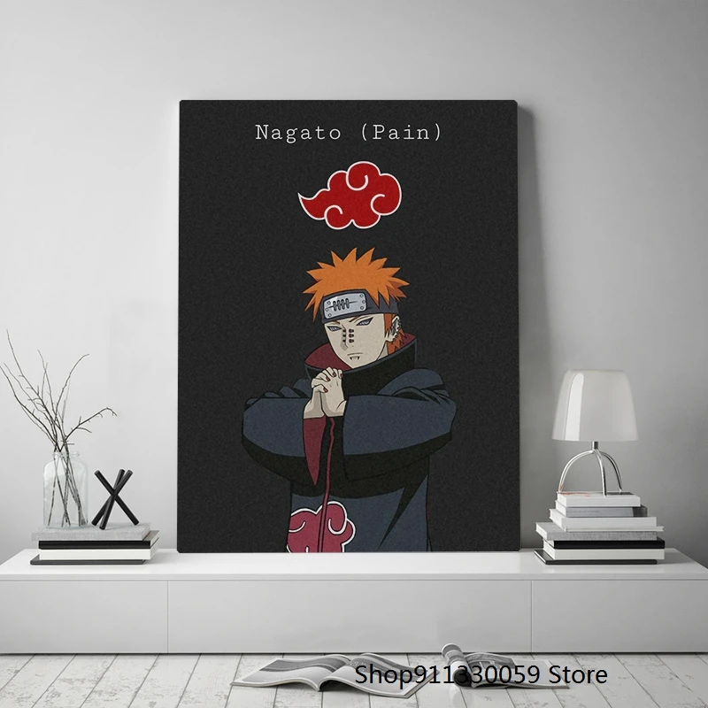 Плакат Nagato Pain akatsuki на холсте с аниме настенный художественный декор для гостиной
