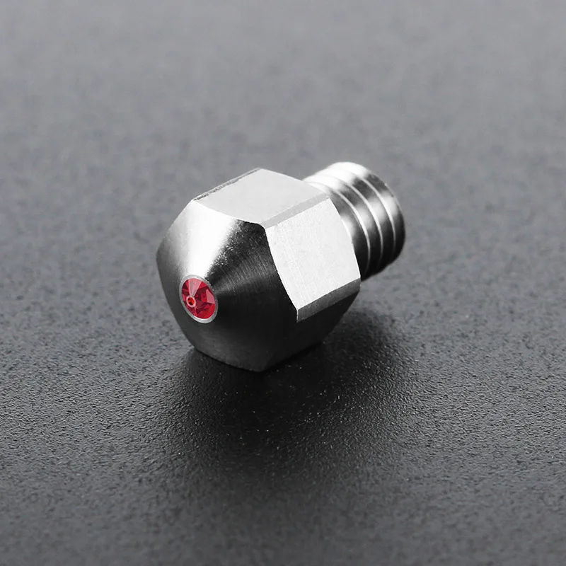 

FDM 3d Printer Titanium Alloy Mk8 Ruby Nozzle 0.4mm 1.75mm Nozzles High Temperature For PETG ABS PET PEEK Nylon Printer