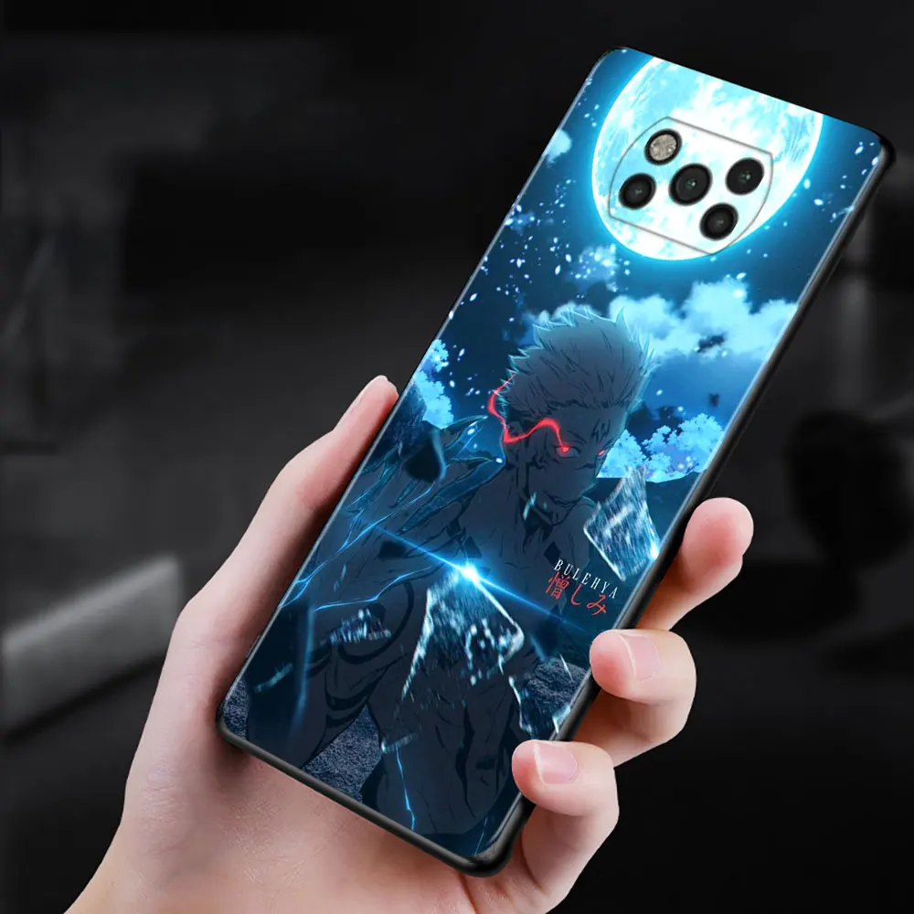 phone case for xiaomi mi poco x3 pro f3 x3 gt m3 x3 nfc f1 m3 pro 5g f3 gt black soft silicon cover coque jujutsu kaisen manga free global shipping