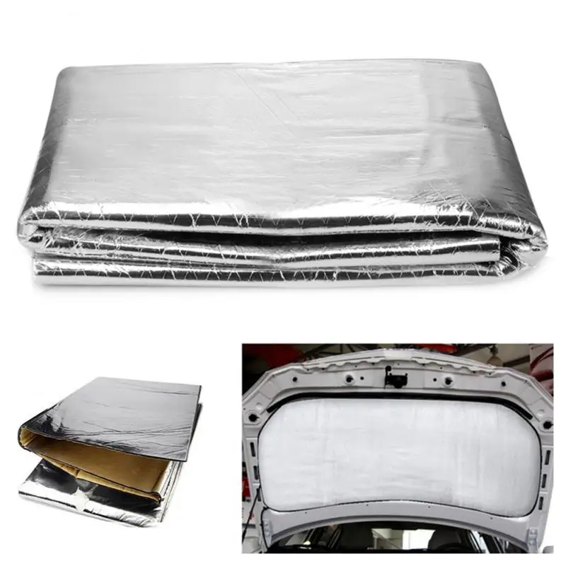 Car Anti-noise Sound Proof Insulation Cotton Pad Heat Closed Cell Thick Aluminum Fiber Engine Firewall Foam Mats | Автомобили и