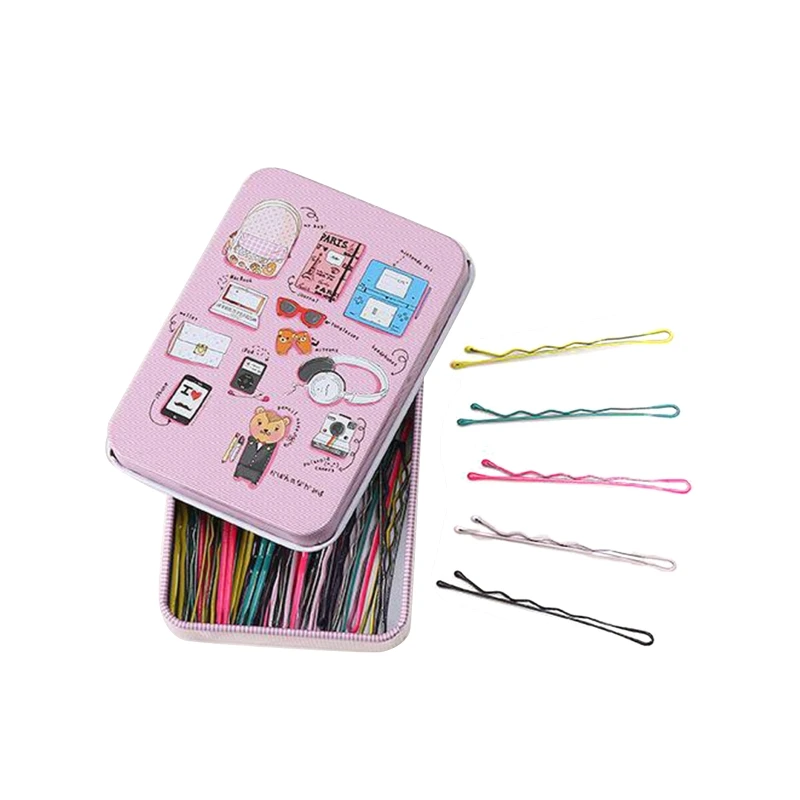 50 шт./кор. Для женщин Цвет Сплав заколки для волос простой Карамельный цвет