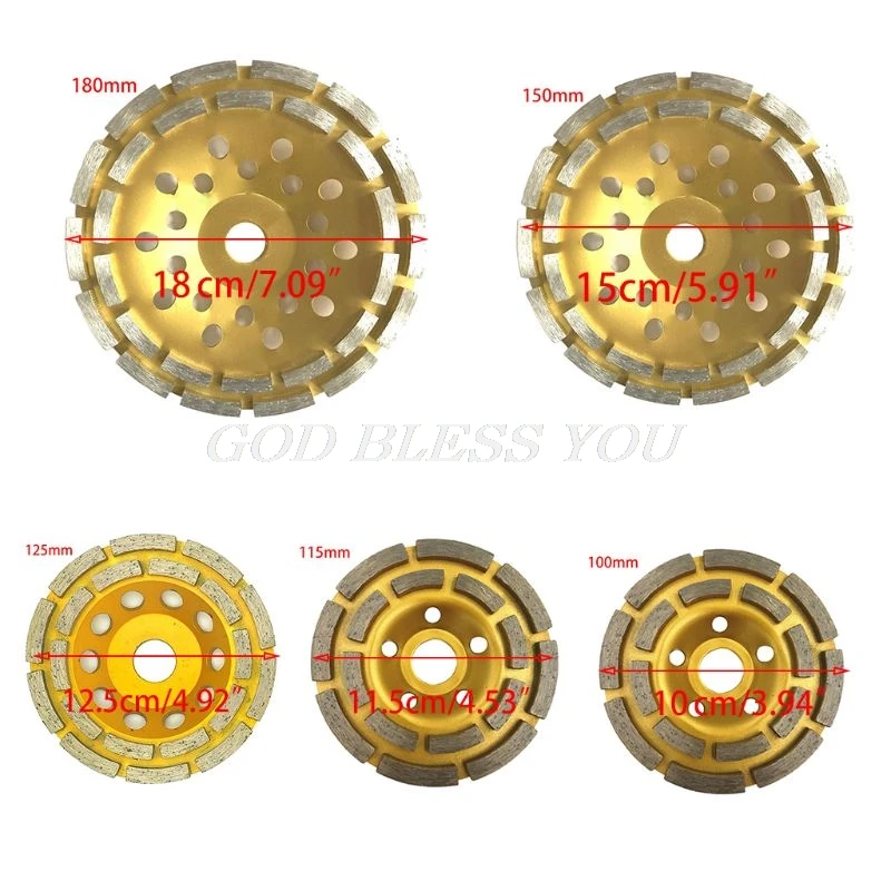 Diamond Segment Grinding Wheel Cup Disc Grinder for Concrete, Granite, and Stone Cutting - Available in 100mm, 115mm, 125mm, 150mm, and 180mm Sizes image 3