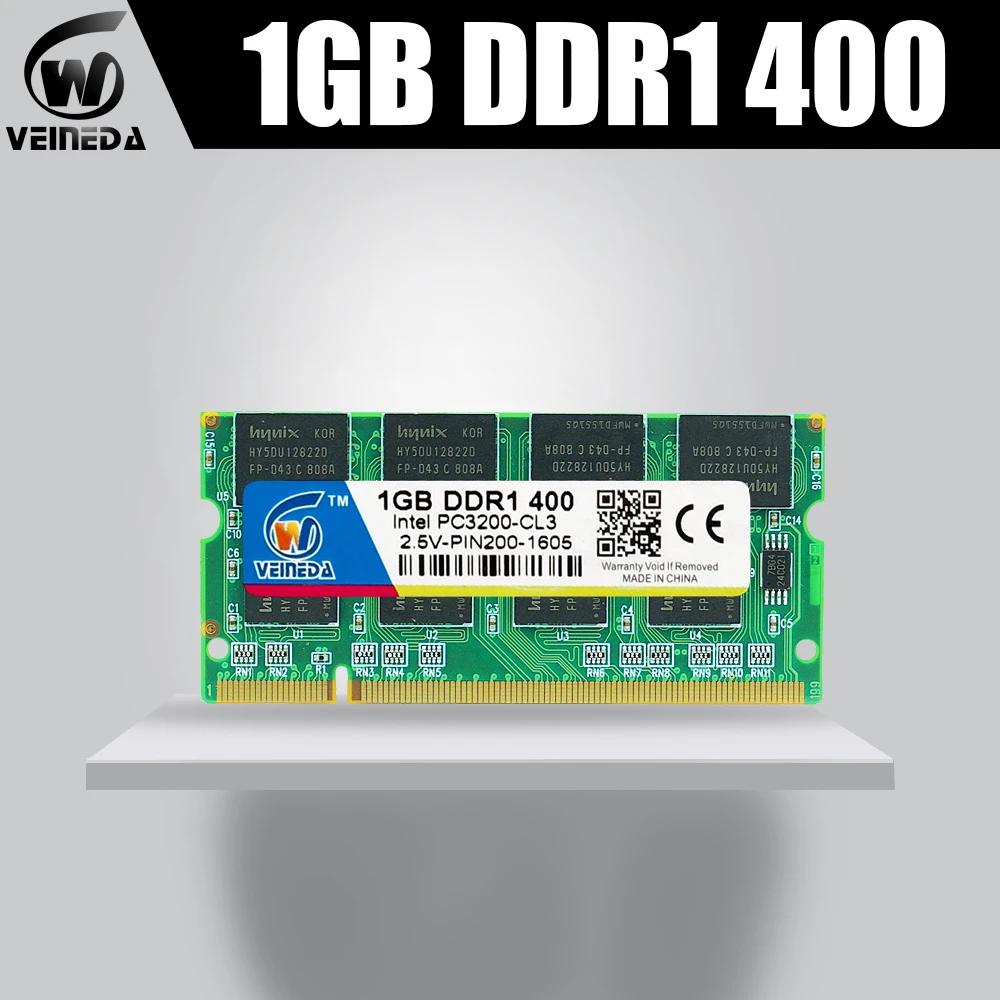 Марка DDR1 1 Гб 400 МГц PC3200 200Pin Sodimm память для ноутбука 1 г 200-pin So-Dimm Ram ddr1 память для ноутбука совместима с 266333