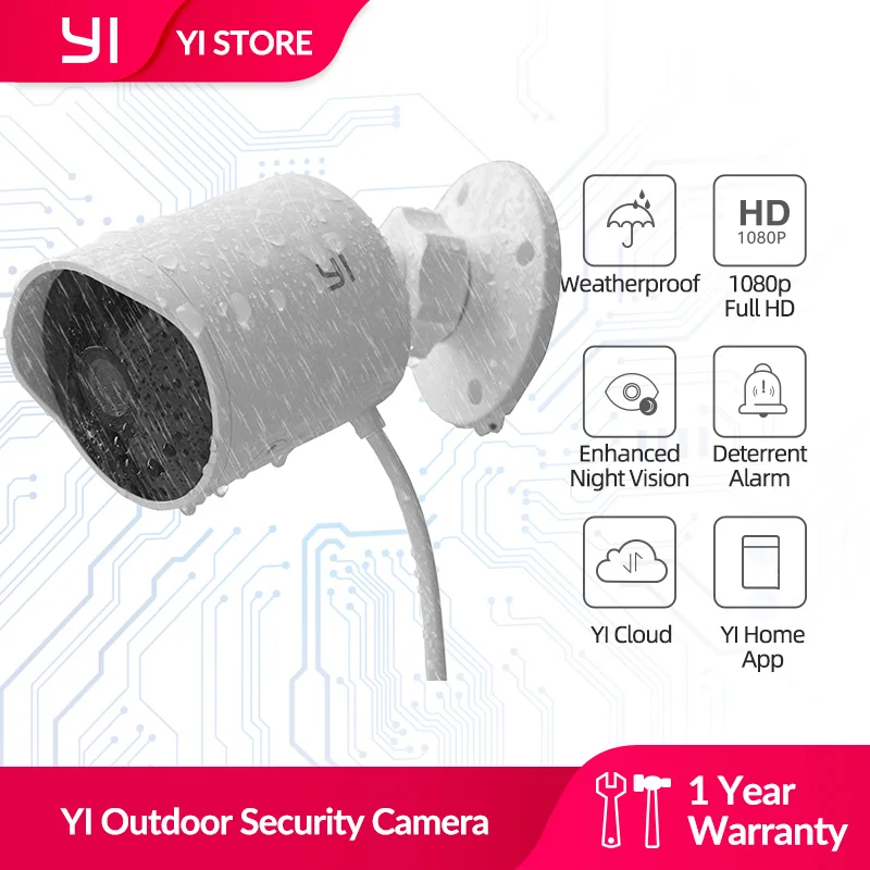 Уличная камера YI 2 4G уровень IP65 водонепроницаемая WiFi ip-камера Встроенный слот для