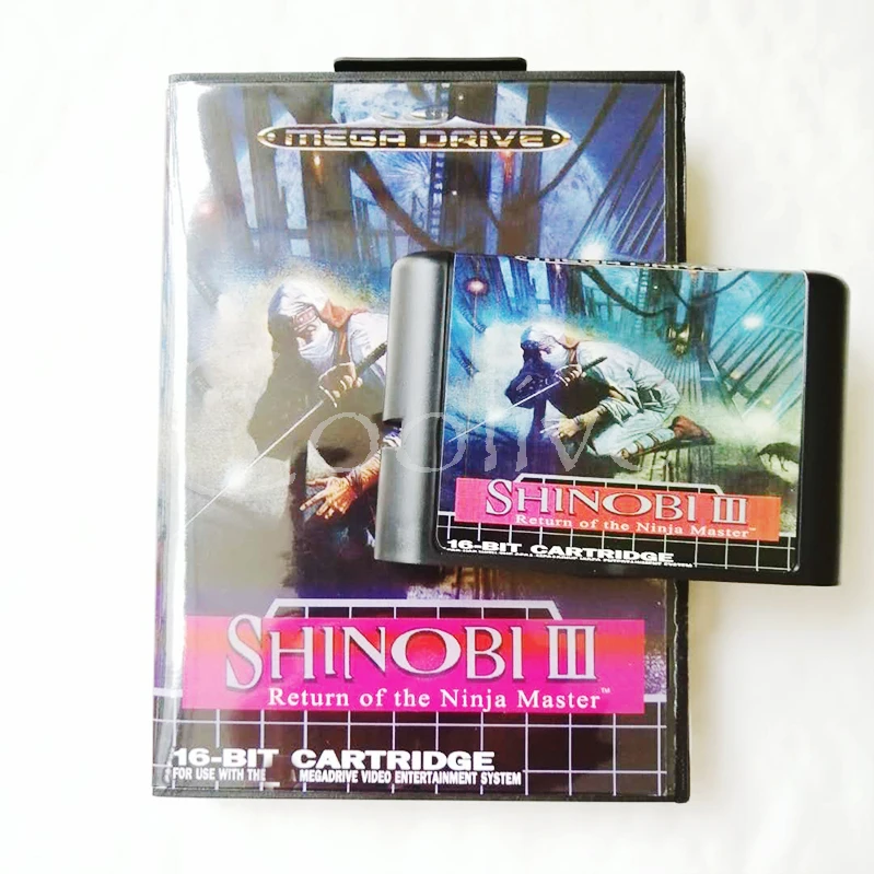 Картридж для видеоигр Shinobi 3 16-битной консоли Sega Genesis/Megadrive в розничной упаковке |