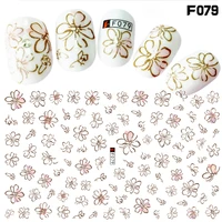 3d bear love petal nail slider smiley sun flower stickers on nails red lip perfume cartoon all for manicure stickers f079