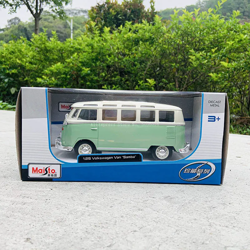 Модель автомобиля Maisto 1:25 Volkswagen VAN SAMBA из литого сплава, Декоративные Коллекционные игрушки, подарок от AliExpress RU&CIS NEW