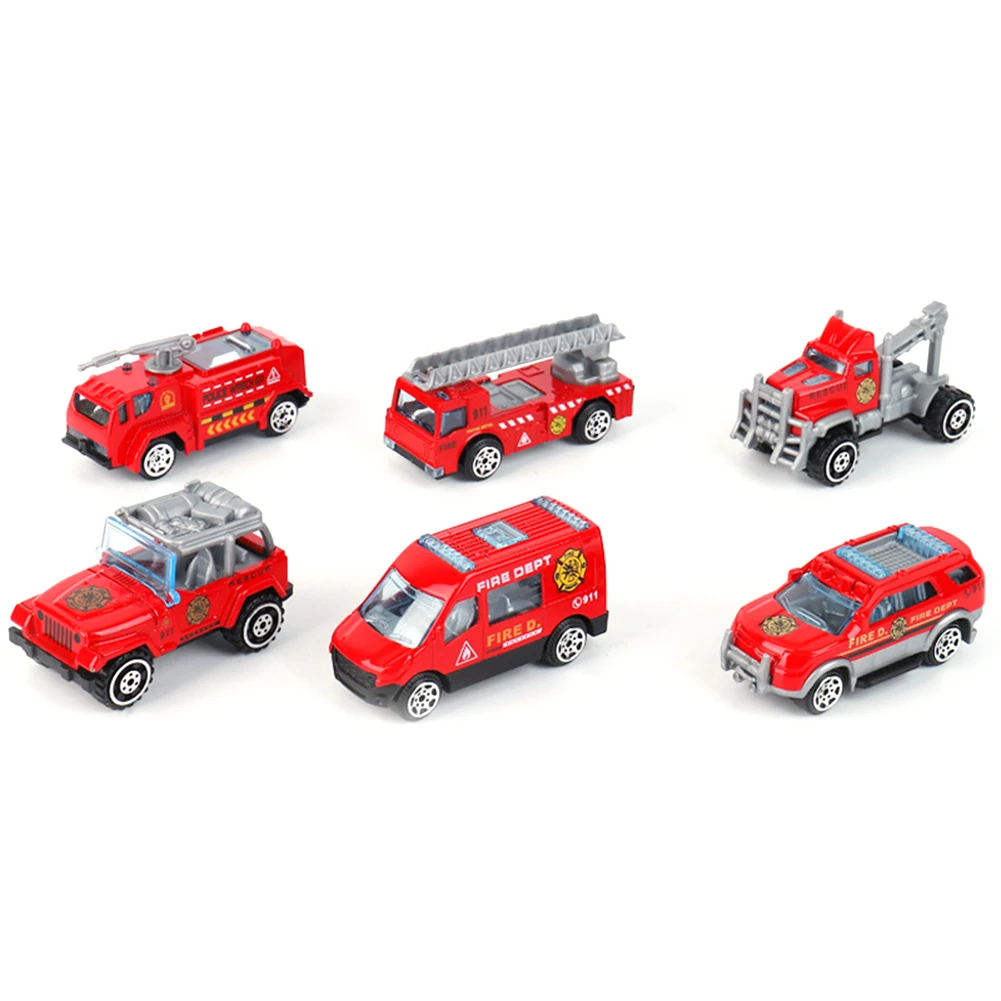 

6Pcs 1/60 Scale Diecast Engineering Vehicle Car Models Educational Kids Toy