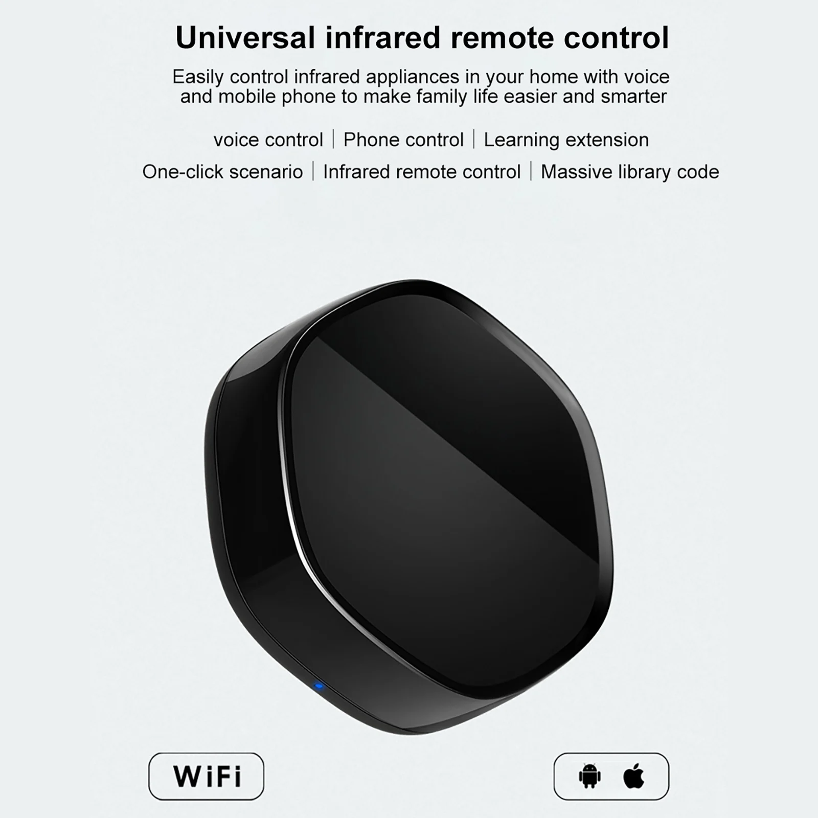 

Universal Infrared Remote Controller With Voice Control For Home Appliance Bridge Control Aircondition Fan TV Google Home Echo