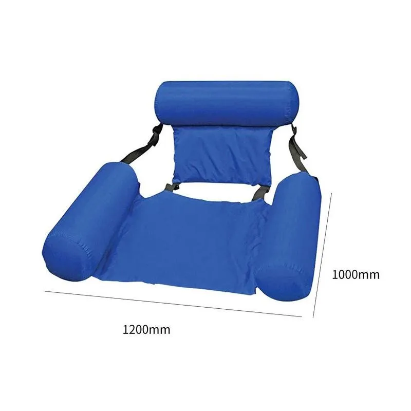

Float Lounge Water Bed Swimming Pool Folding Adjustable With Backrest Entertainment Safe Inflatable Swimming Chair Air Mattress