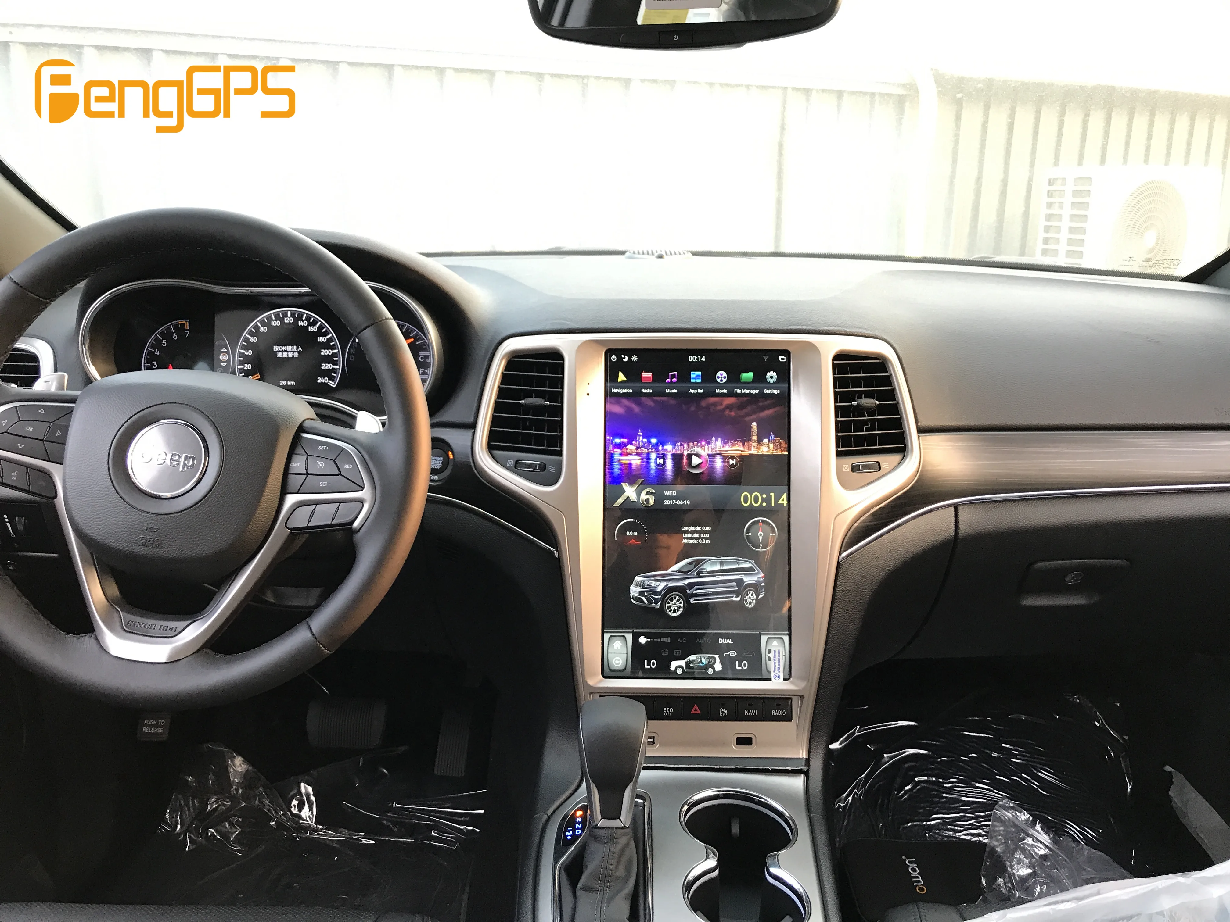 Вертикальная Автомагнитола 13 6 дюйма 8 1 В Стиле Tesla стерео GPS для JEEP Grand Cherokee 2014-2017