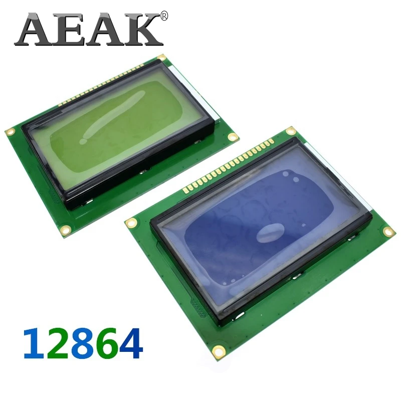 Графический модуль с ЖК дисплеем для arduino raspberry pi 12864 128x64 Dots зеленого цвета