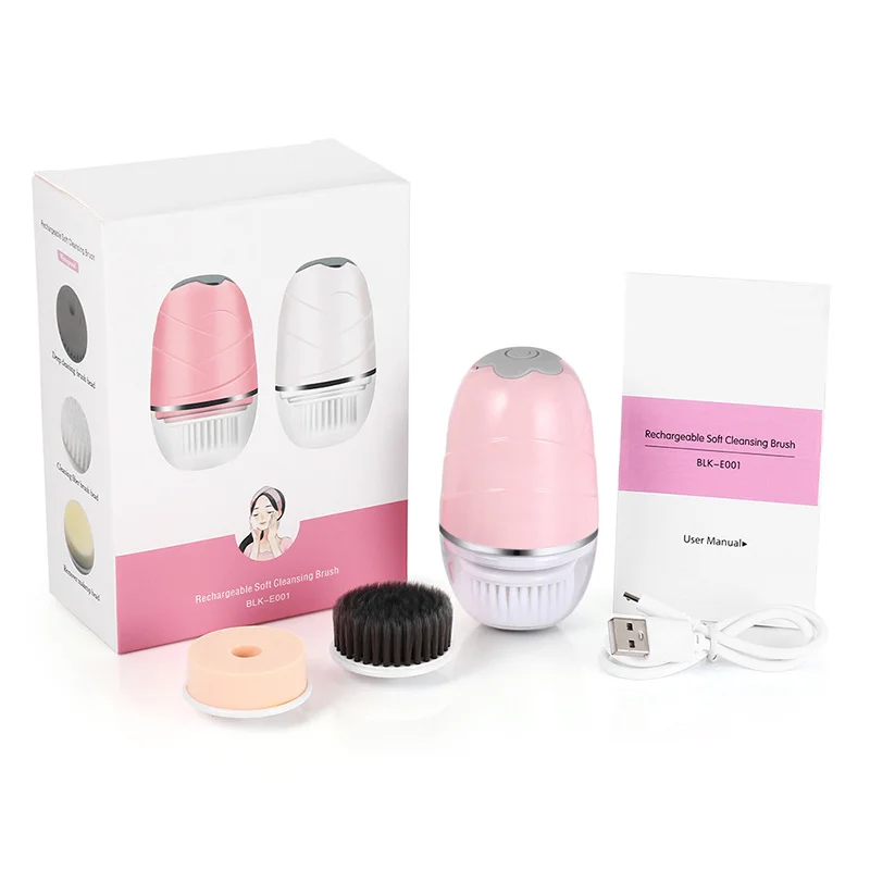 

3 In 1 Face Cleansing Brush USB Charging Electric Face Skin Care Beauty Brush for Face Cleaning Facial Machine Face Washing