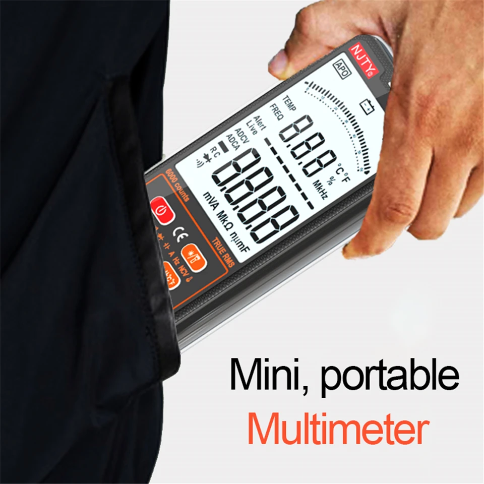 Цифровой мультиметр T5 ультратонкий с ЖК-дисплеем 6000 отсчетов | Инструменты