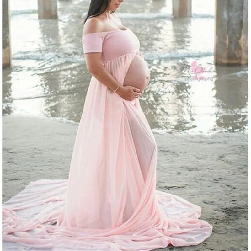 Сексуальное шифоновое платье для беременных реквизит фотосессии платья макси