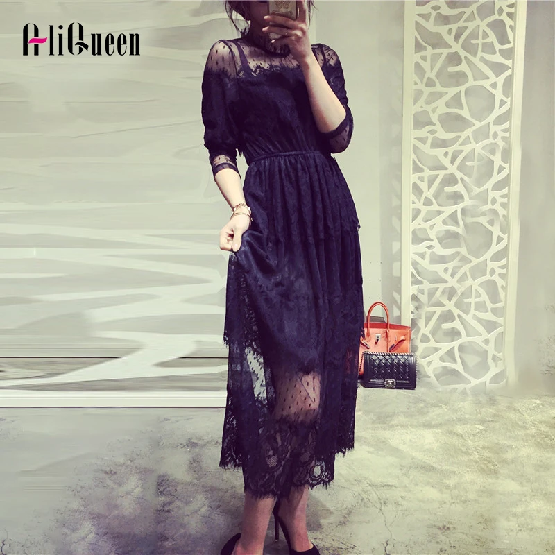 Летнее платье размера плюс сексуальное кружевное для женщин белое длинное