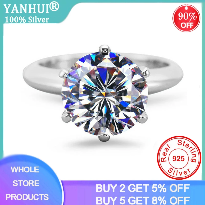 Скидка 95%! С сертификатом производство Китай модное кольцо 2.0ct Цирконий