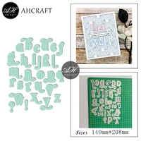 ahcraft 26 english alphabet metal cutting dies for diy scrapbooking photo album decorative embossing stencil paper cards mould