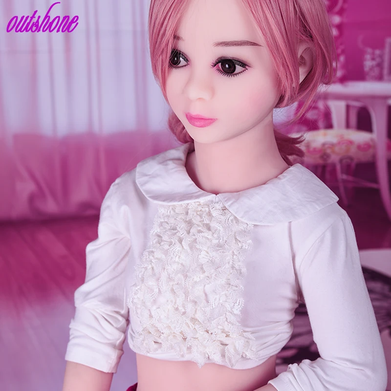 Бесплатная доставка 100 см плоская грудь маленькая юная кукла мини секс куклы с