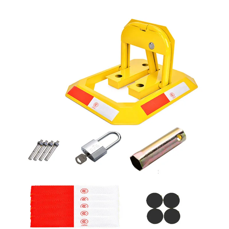 Ручной парковочный барьер для парковочное место с двойным замком утолщенный