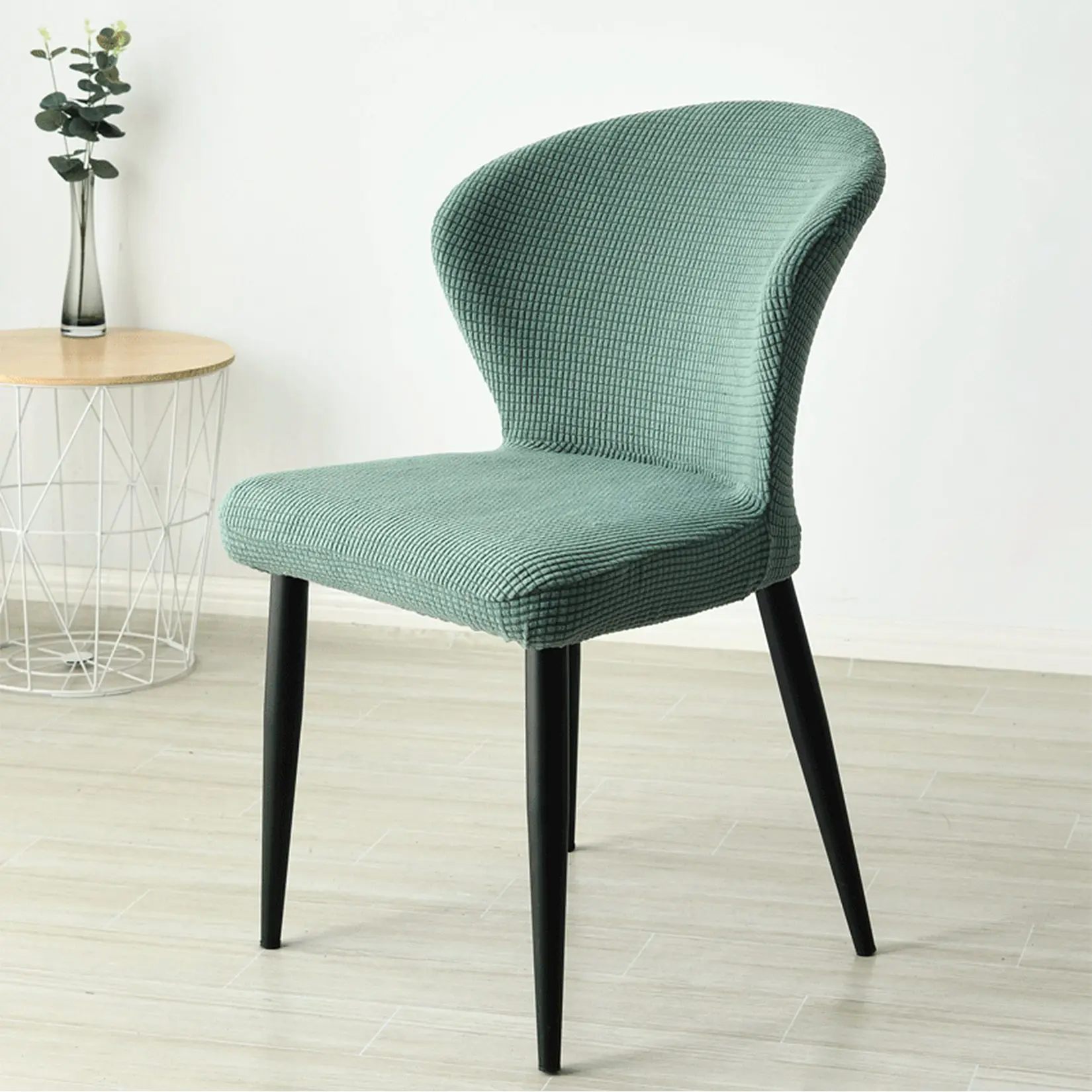 Изогнутый чехол на стул для столовой эластичный кофейни съемный гостиницы бара