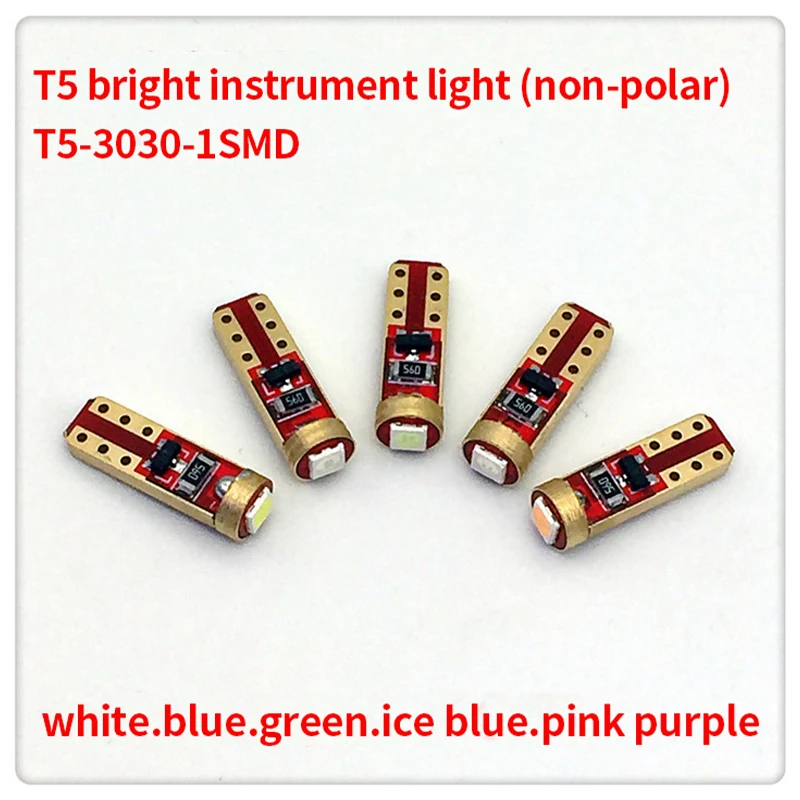 

1pcs LED Light Car Gauge Speed Dash Bulb Dashboard instrument Light Wedge Interior Lamp T5 3030 1led 3led