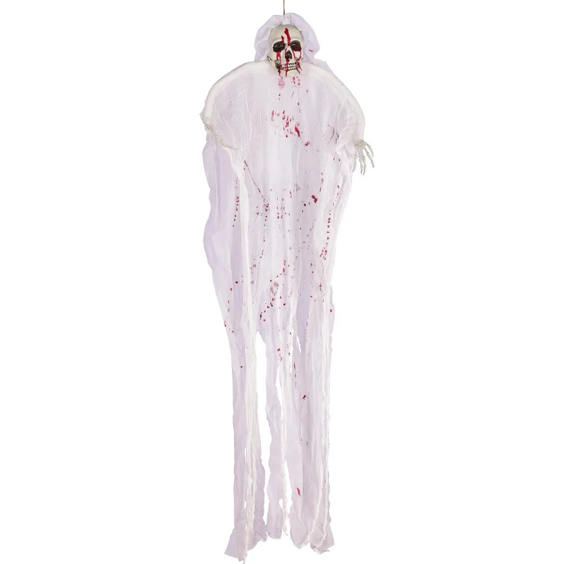 

Halloween Tricky Scary Decoration Bride Hanging Ghost Horror Party Bar Skeleton Masquerade Party Decoration Props Voice Control