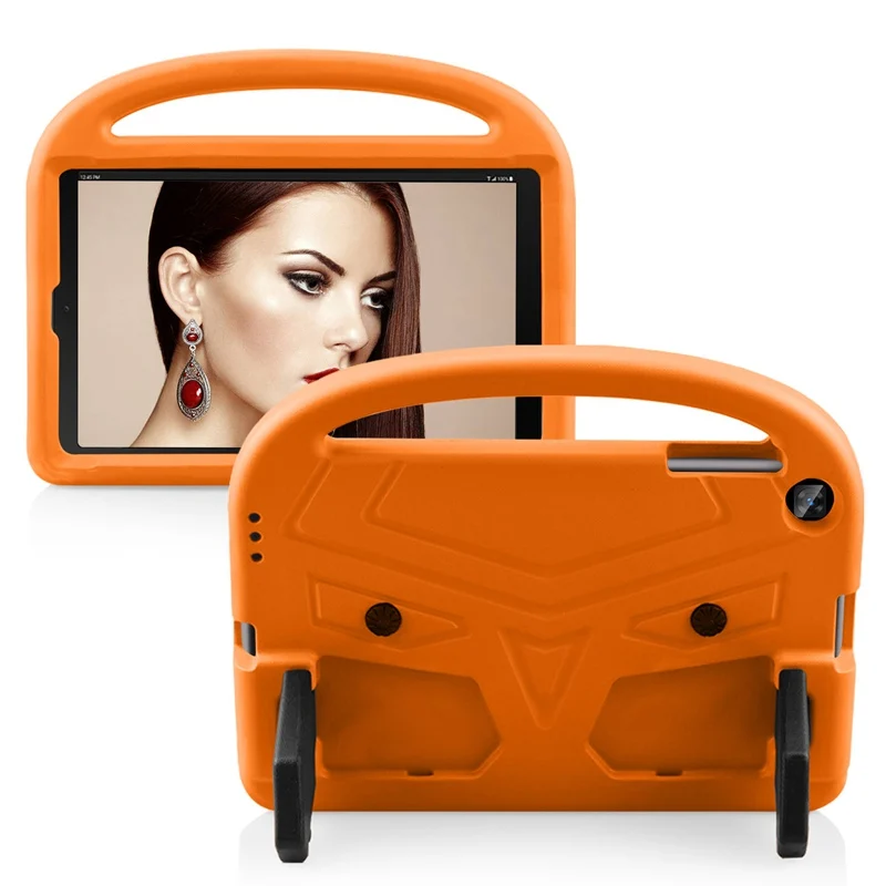 Чехол для samsung SM T510, защитный чехол для планшета, удароустойчивый ЭВА, пенопласт, ручная подставка для Galaxy Tab A 10,1 T515 - Цвет: Оранжевый