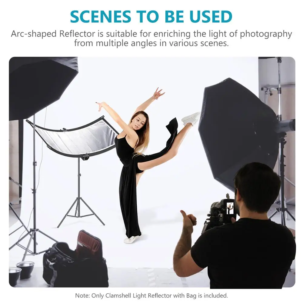 

Neewer Clamshell Light Reflector/Diffuser for Studio Video and Photography with Carrying Bag
