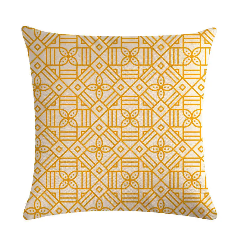 

2020 New gold geometric linen pillowcase pillowcase car cushion sofa cushion cover Home decor party decor 45*45cm