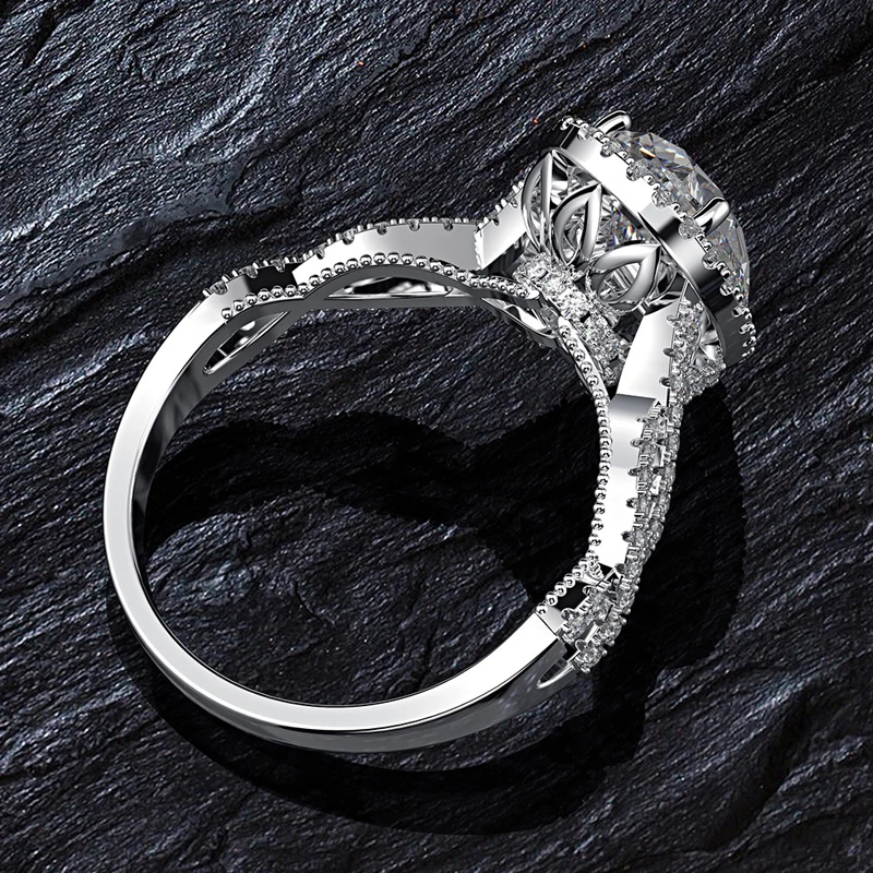 OEVAS роскошное 100% 925 пробы Серебряное 6 карат груша созданное Moissanite драгоценный