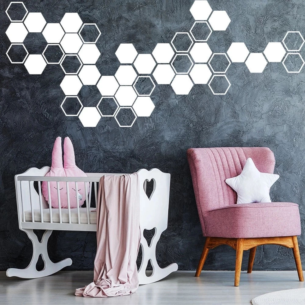 39 шт. шестиугольные настенные наклейки из ПВХ украшение для дома детской комнаты