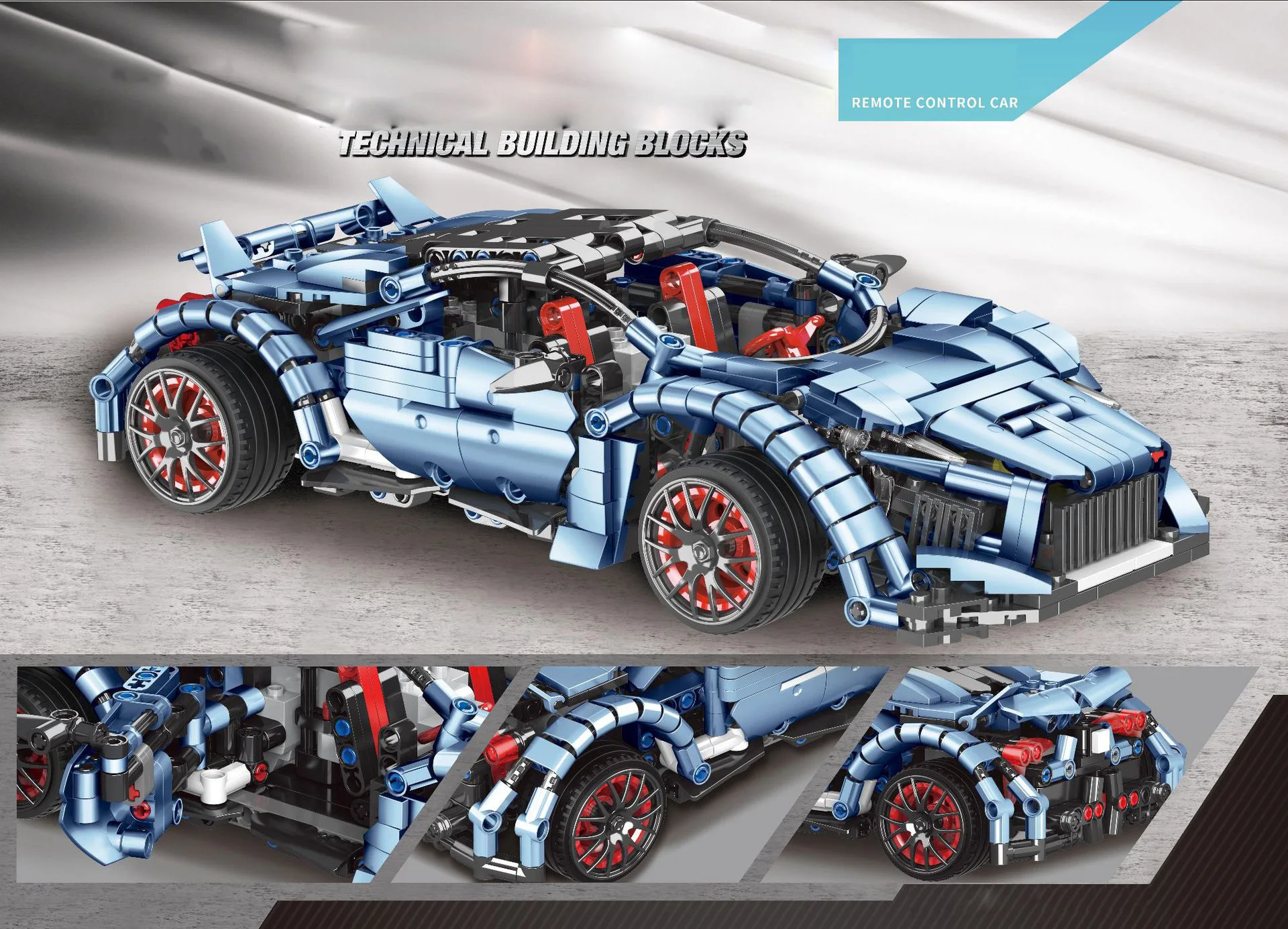 Technical building block road racing super sport car Lykan Hypersport model 2.4Ghz radio remote control vehicle steam brick toy | Игрушки и