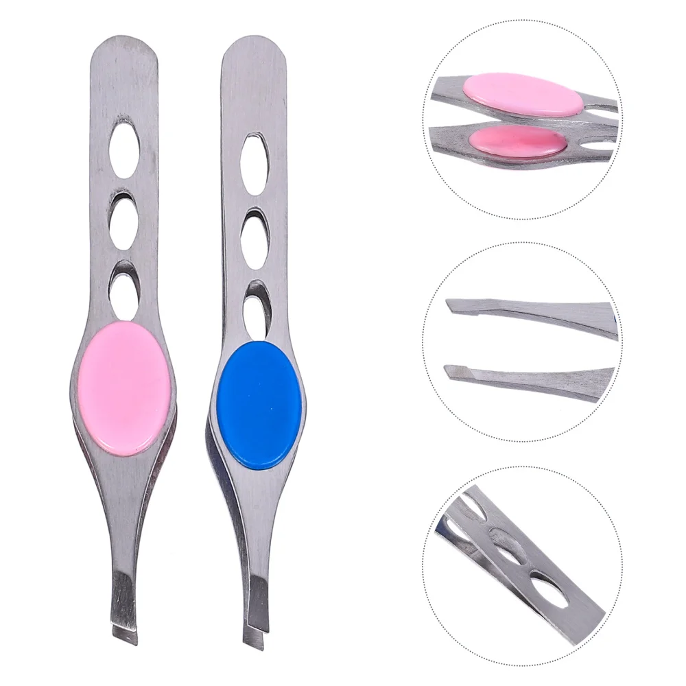 

4Pcs Stainless Steel Clips Makeup Tweezers (Assorted Color)