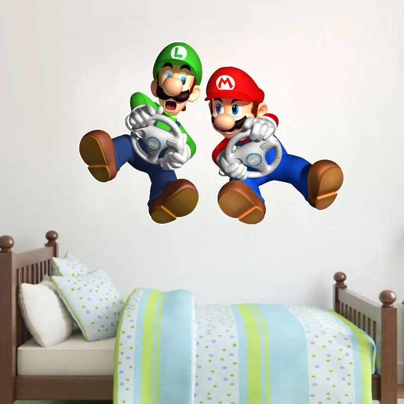 3d мультяшная фигурка игры наклейка на стену для маленьких мальчиков детская